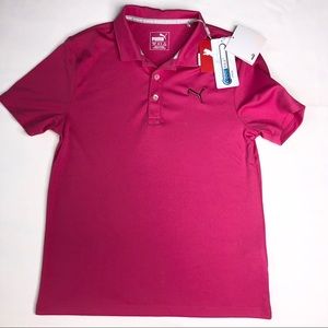 Puma Youth Golf Shirt Beetroot Purple Size M NWT